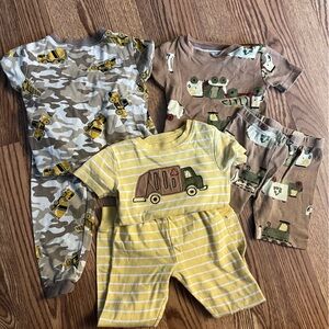 Kids Pajamas Set - Yellow and Brown